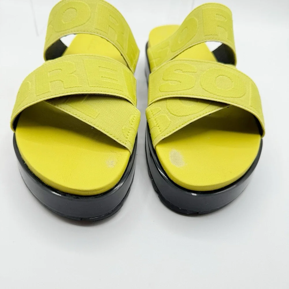 Women's Sorel Roaming™ Sport Slide Slip-on Sandals Yellow Neon Green Sz 7 T1